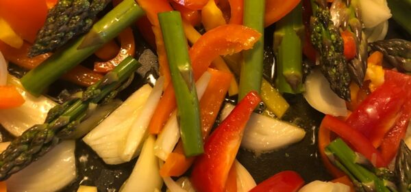Photo Sliced Mediterranean vegetables