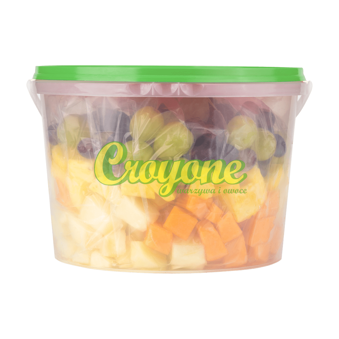 Sałatka owocowa klasyczna - bez jabłka. Wiaderko o pojemności 3 kg.