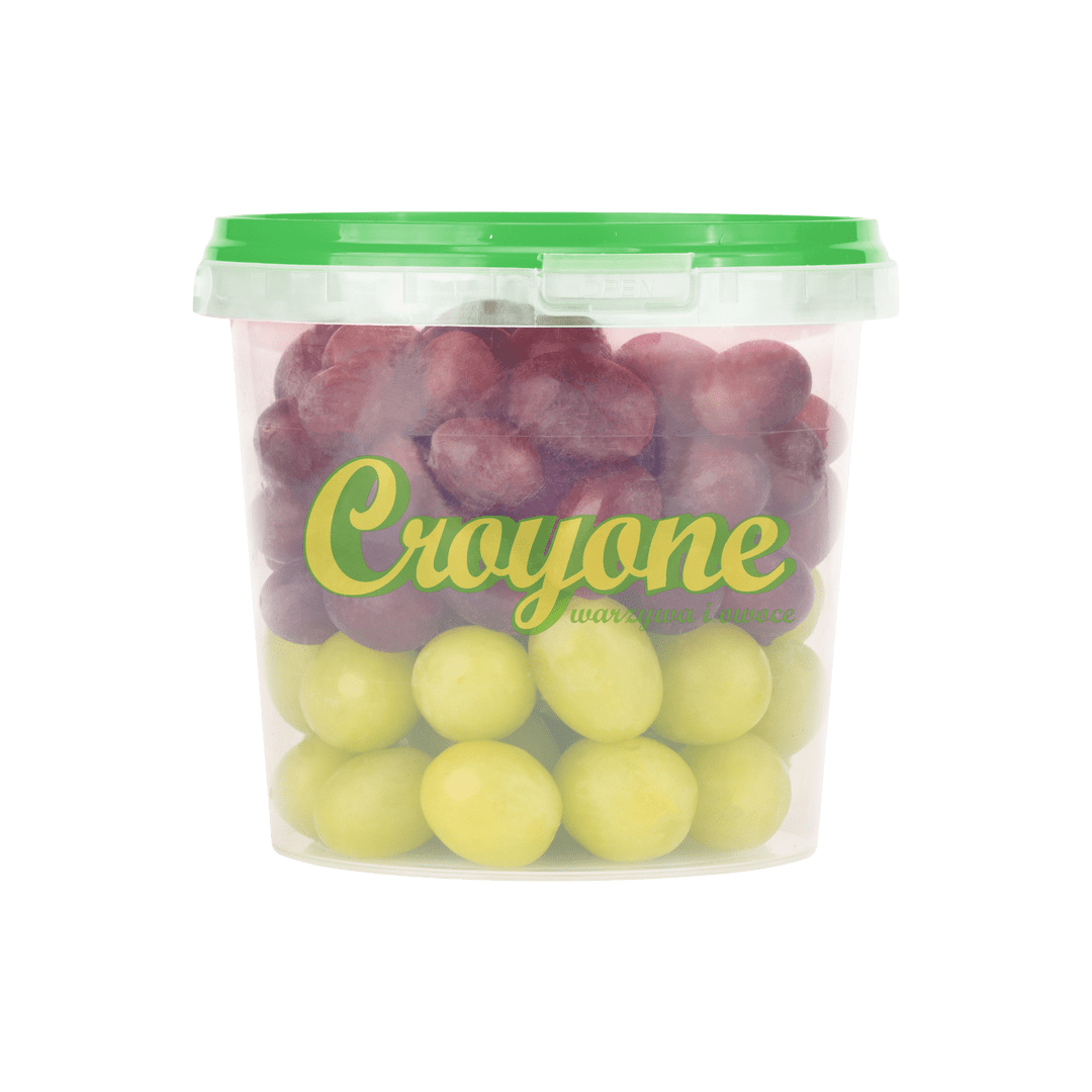Winogrono mix - myte i oczyszczone. Wiaderko o pojemności 1 kg.