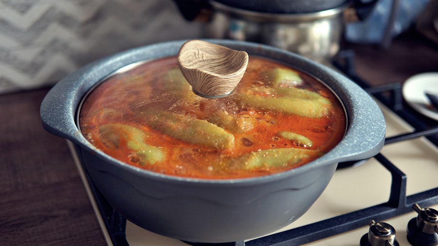 chopped vegetables soup