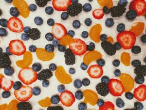Photo baking fruits