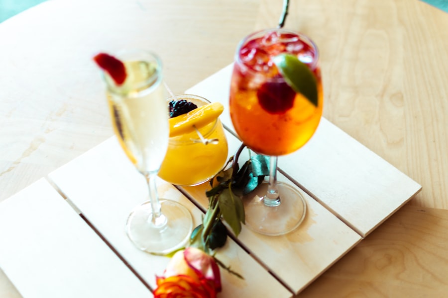 Photo office fruit cocktails